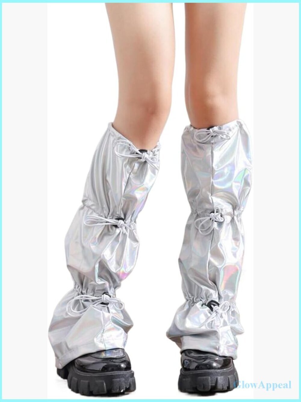 Harajuku Punk Leg Warmers Ruched Baggy Loose Knee High Drawstring Gothic